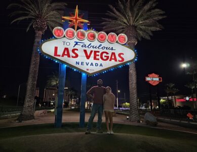 Las Vegas – The Strip at night, Bellagio, Venetian, O